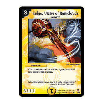 MEGA-007 Calgo, Vizier of Rainclouds Duelmasters TCG DM-05 Survivors of the Megapocalypse Common Card # 7