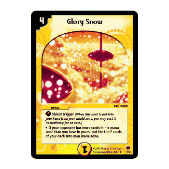 MEGA-009 Glory Snow Duelmasters TCG DM-05 Survivors of the Megapocalypse Rare Card # 9