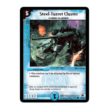 MEGA-025 Steel-Turret Cluster Duelmasters TCG DM-05 Survivors of the Megapocalypse Common Card # 25