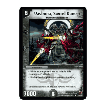 MEGA-034 Vashuna, Sword Dancer Duelmasters TCG DM-05 Survivors of the Megapocalypse Rare Card # 34