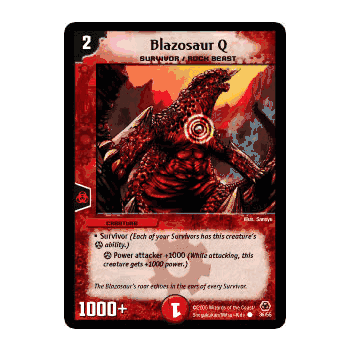 MEGA-036 Blazosaur Q Duelmasters TCG DM-05 Survivors of the Megapocalypse Common Card # 36