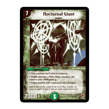 MEGA-053 Nocturnal Giant Duelmasters TCG DM-05 Survivors of the Megapocalypse Rare Card # 53
