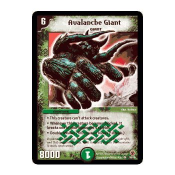 MEGA-S5 Avalanche Giant Duelmasters TCG DM-05 Survivors of the Megapocalypse Super Rare Holofoil Card # S5