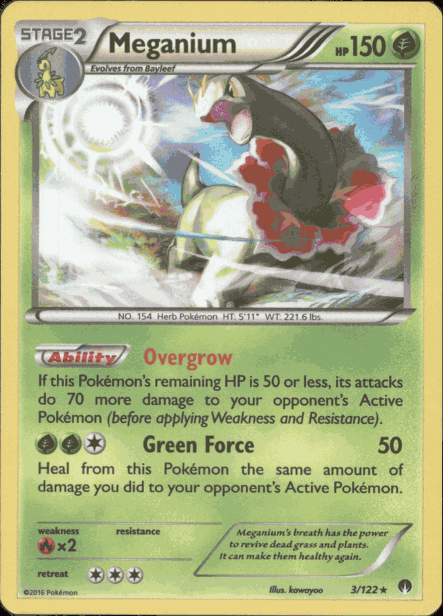 MEGANIUM Pokemon XY BreakPOINT Holo Rare Card # 3/122