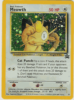 MEOWTH - Holofoil Pokemon Black Star Promo Card # 10 From the Game Boy Pokémon TCG - Click to enlarge