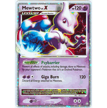 mewtwo level x pokemon card Pokmon Card- Mewtwo Level X - 144/146 - World Championship signed card