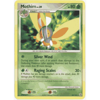 mothim pokemon card MOTHIM Lv.39 Pokemon Secret Wonders Rare Card # 33