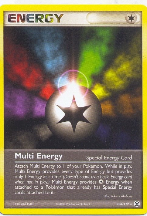 MULTI ENERGY Rare Pokemon Fire Red Leaf Green Card # 103 MULTI ENERGY Rare Pokemon Fire Red Leaf Green Card # 103
