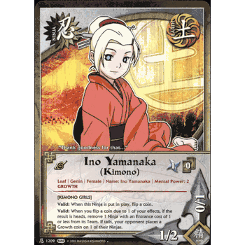 N-1209 INO YAMANAKA (KIMONO) Uncommon Naruto Weapons of War Card
