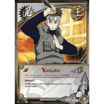 N-1215 YAMATO Rare Naruto Weapons of War Card