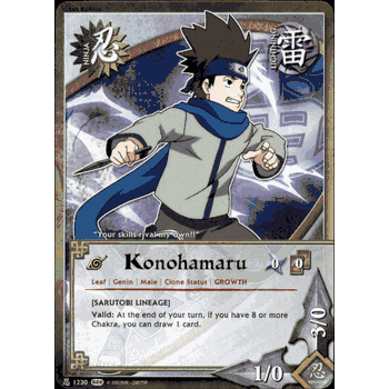N-1230 KONOHAMARU Common Naruto Weapons of War Card