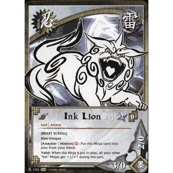 N-1232 INK LION Common Naruto Weapons of War Card