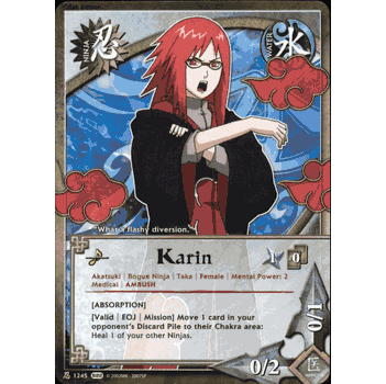 N-1245 KARIN Common Naruto Weapons of War Card