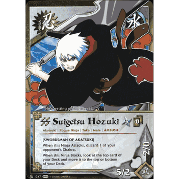 N-1247 SUIGETSU HOZUKI Uncommon Naruto Weapons of War Card