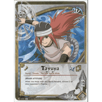 N-1312 TAYUYA [BRASH ATTITUDE] Common Naruto Invasion Card