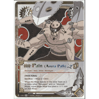 N-1334 PAIN (ASURA PATH) [TRUE FORM] Rare Naruto Invasion Card