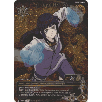 N-1367 HINATA HYUGA [WILL TO SURVIVE] Super Rare Naruto Sage's Legacy Card