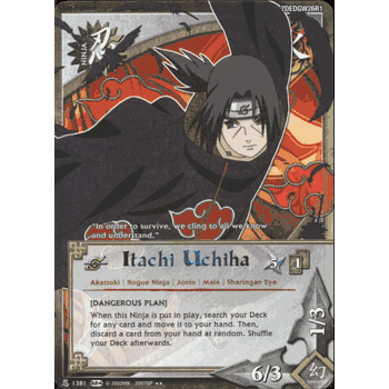 N-1381 ITACHI UCHIHA [DANGEROUS PLAN] Rare Naruto Sage's Legacy Card