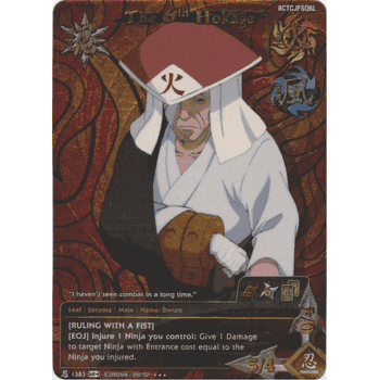 N-1383 THE 6TH HOKAGE [RULING WITH A FIST] Super Rare Naruto Sage's Legacy Card