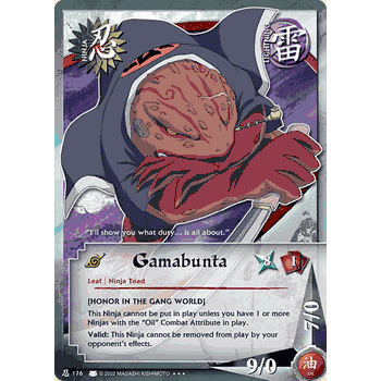 N-176 Gamabunta Naruto Super Rare Holofoil Card