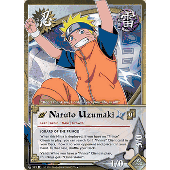 N-393 NARUTO UZUMAKI Uncommon Naruto Card