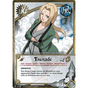 N-423 TSUNADE Rare Naruto Card