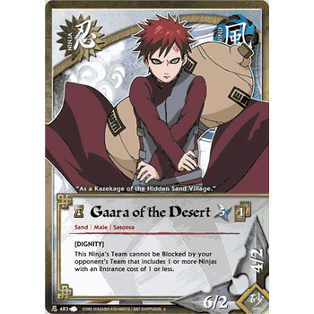 N-483 GAARA OF THE DESERT Uncommon Naruto Card
