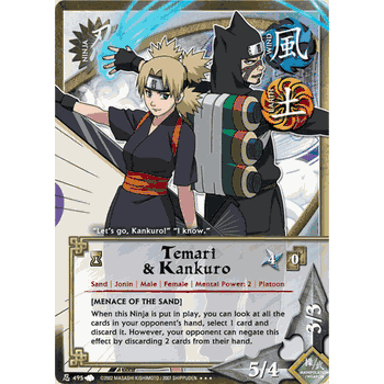 N-495 TEMARI & KANKURO Gold Foil Holofoil Naruto Card
