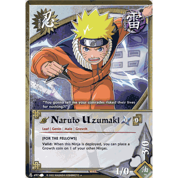 N-497 NARUTO UZUMAKI Uncommon Naruto Card