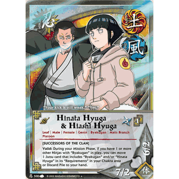 N-500 HINATA HYUGA & HIASHI HYUGA Uncommon Naruto Card