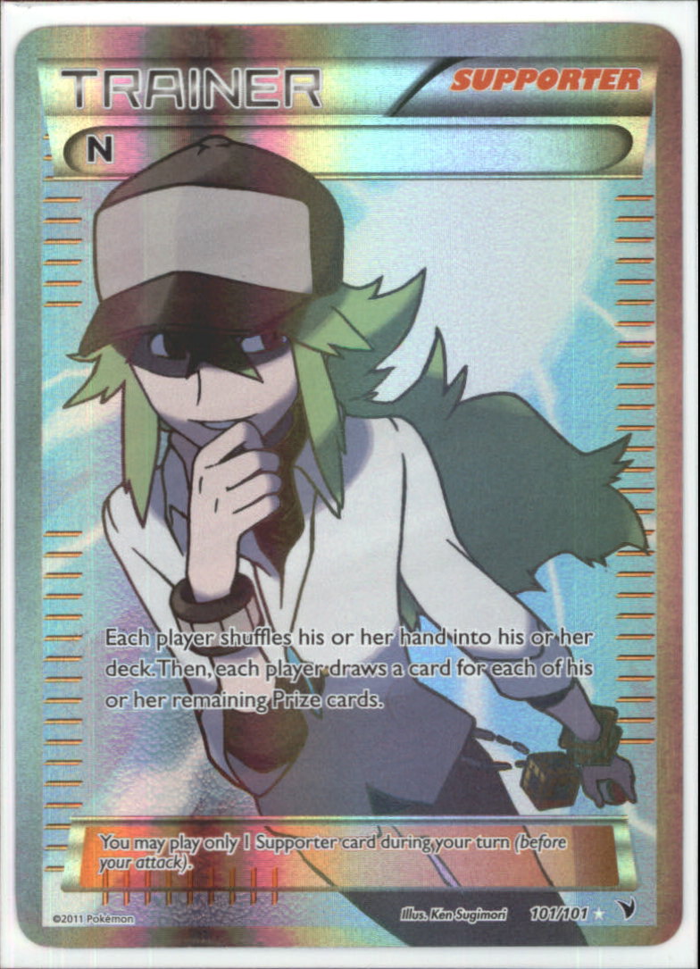 N Ultra Rare Holofoil Pokemon BW3 Black & Whitel Noble Victories Card # 101