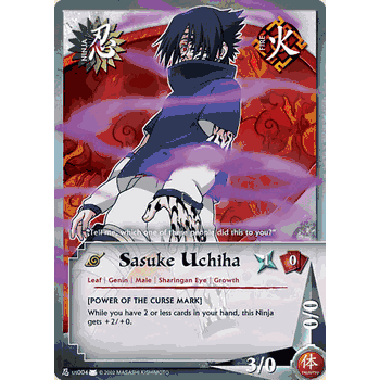 N-US004 Sasuke Uchiha Naruto Common Card