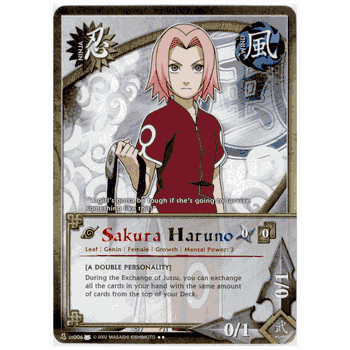 N-US006 Sakura Haruno (ALTERNATE ARTWORK) Naruto Rare Card