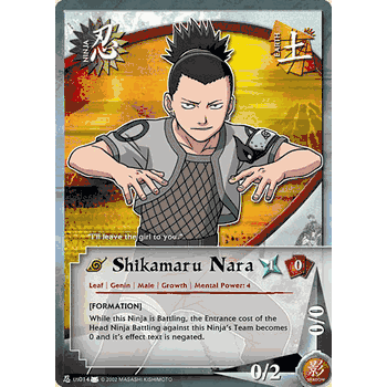 N-US014 Shikamaru Nara Naruto Common Card
