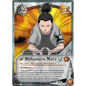 N-US015 Shikamaru Nara Naruto Super Rare Holofoil Card