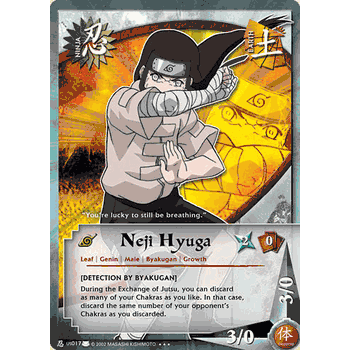 N-US017 Neji Hyuga Naruto Super Rare Holofoil Card