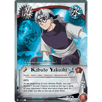N-US032 Kabuto Yakushi Naruto Rare Card