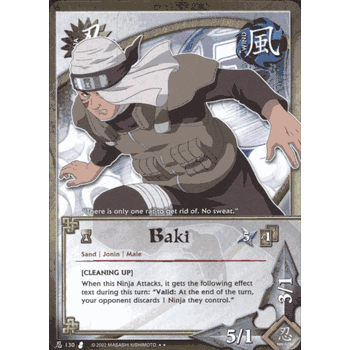 N130 BAKI [CLEANING UP] Starter Rare Naruto Kage Summit Card