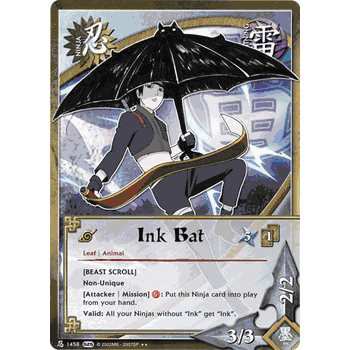 N1458 INK BAT [BEAST SCROLL] Rare Naruto Kage Summit Card
