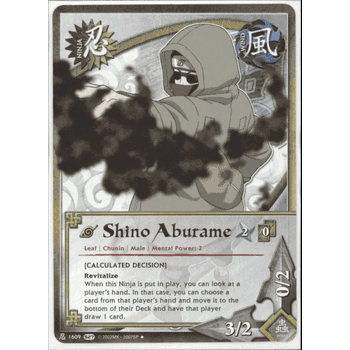 N1609 SHINO ABURAME [CALCULATED DECISION] Uncommon Naruto Series 27 Hero's Ascension Card