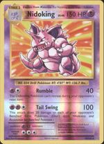 NIDOKING Pokemon XY Evolutions XY12 Rare Reverse PARALLEL Holo Card #  45 - Click to enlarge