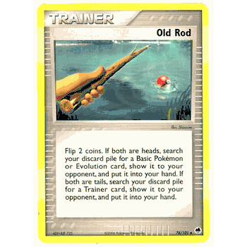 OLD ROD Uncommon CardPokemon EX Dragon Frontiers Card # 78 OLD ROD Uncommon CardPokemon EX Dragon Frontiers Card # 78