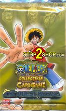 One Piece CCG The Quest Begins Booster Pack containing 10 One Piece Game Cards - Click to enlarge