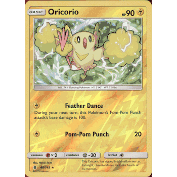 ORICORIO Pokemon SM02 Sun & Moon Guardians Rising Rare PARALLEL FOIL Card # 46