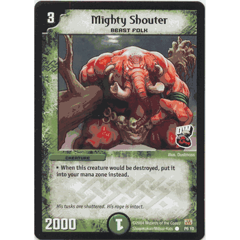 P6-Y0 Mighty Shouter Duel Masters "DW" Promo Card