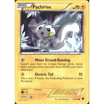 PACHIRISU BW9 Pokemon Plazma Freeze Common Card # 37