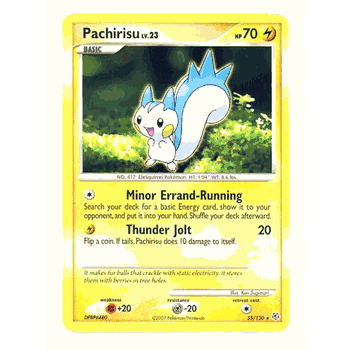 PACHIRISU Rare Pokemon Diamond & Pearl Card # 35