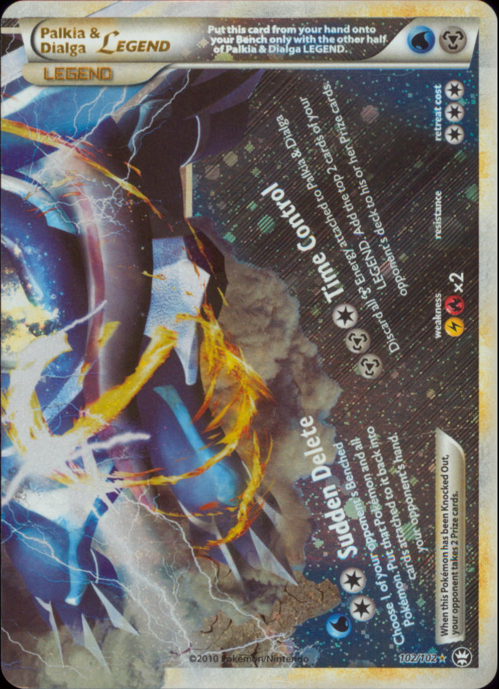 pokemon dialga and palkia card Pokemon Card HS Triumphant Palkia & Dialga Legend Ultra Rare 101/102 –  PokeOrder.com main image 0