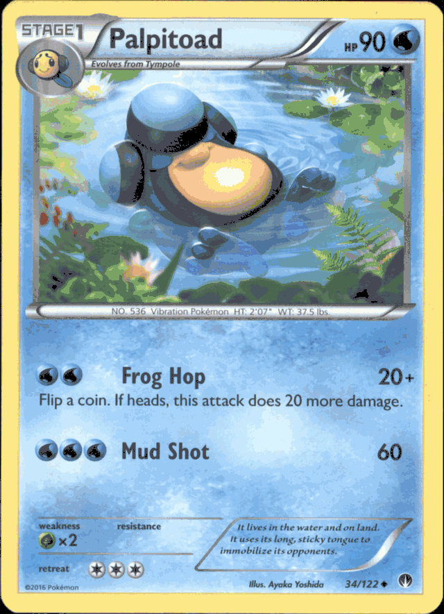PALPITOAD Pokemon XY BreakPOINT Uncommon Card # 34/122