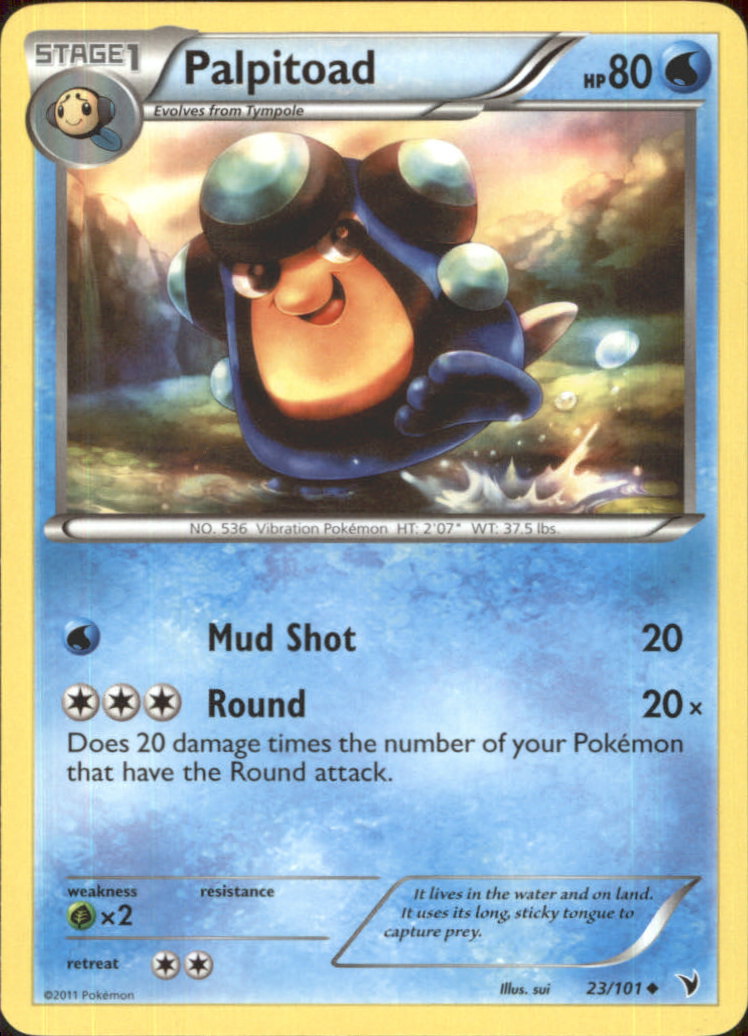 pokemon palpitoad card Pokemon Noble Victories Uncommon Palpitoad #23